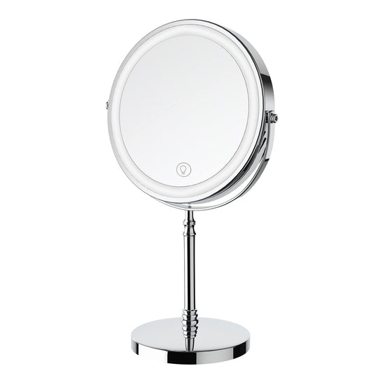 DEIOVWXS Makeup Mirror, 3000mAh Rechargeable Double-Sided Magnifying Vanity Mirror with 3 Colors, 1X/10X, Adjustable Brightness, Gift for Mom, Mothers Day, Women, Wife, Girls, Dorm Room Essential